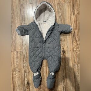 Zara Baby Winter Quilted Jumpsuit with Footies 3-6m